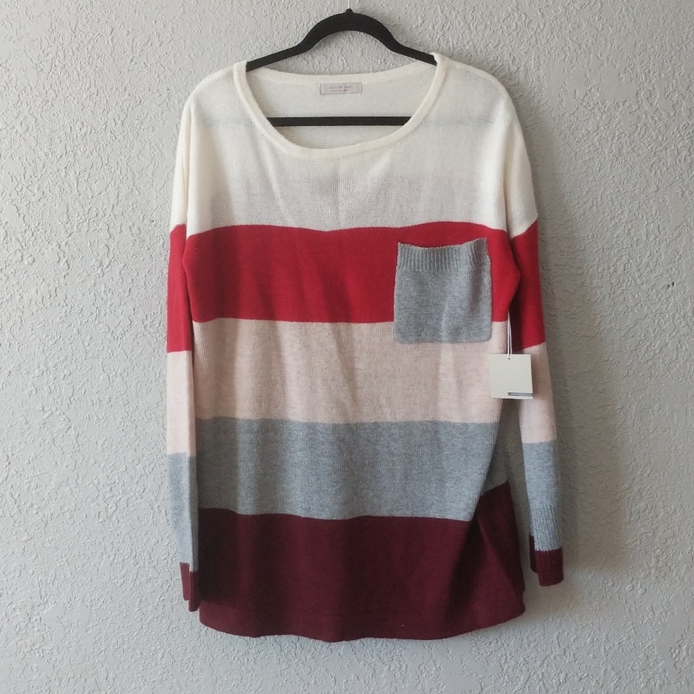 Active USA color block NWT sweater sz L